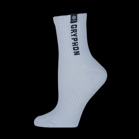 Gryphon Crew Socks White